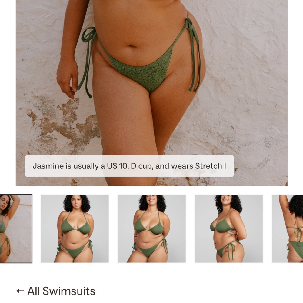 Youswim Green Bikini with Side-Tie Details